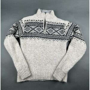 Lost Horizons 100% Wool Sweater Women's L/G Handmade In Nepal-Nordic Pattern